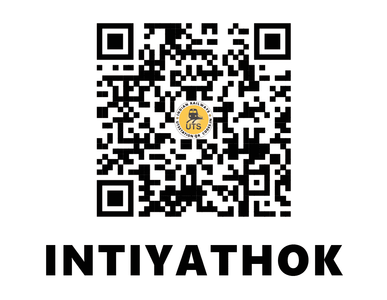 UTS QR Code for INTIYATHOK - ITE - NE (UTTAR PRADESH)